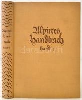 Alpines Handbuch I. Leipzig, 1931, F. A. Brockhaus, Deutschen und Österreichischen Alpenverein, 493 p. Kiadói egészvászon kötés. Számos szövegközti, 5 egészoldalas képekkel (köztük 1 fekete-fehér, 4 színes képpel, a színes képek előtt rajzos hártyapapírral), valamint ábrákkal és térképpel illusztrálva. Alpinista kézikönyv I., német nyelven. Két ex libris bélyegzővel, és leltári bélyegzővel./  Linen-binding, in german language, with ex librises.