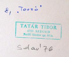 cca 1974 Tatár Tibor: Torzó, pecséttel jelzett, vintage fotóművészeti alkotás, 39x29 cm