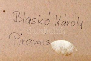 cca 1975 Blaskó Károly: Piramis, szolarizációs technikával készült, feliratozott vintage fotóművésze...