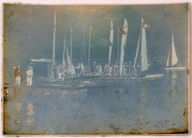 cca 1938 Kék Balaton, vintage fotó jelzés nélkül, 23x29 cm