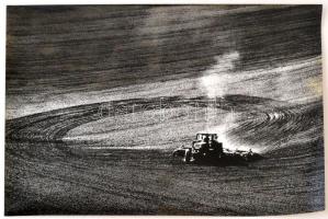 cca 1973 Gebhardt György (1910-1993): Forduló, jelzés nélküli vintage fotóművészeti alkotás a szerző hagyatékából, 29,5x39,5 cm