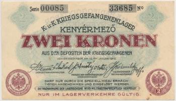 Kenyérmező / Hadifogolytábor 1916. január 15. 2K arab sorozat- és sorszámmal T:I-,II