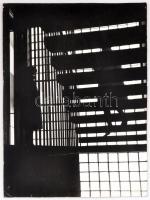 cca 1966 Dr. Kosztolányi Gyula: Lépcsőházban, feliratozott vintage fotóművészeti alkotás, kasírozva, 40x28 cm