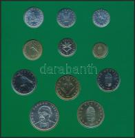 1995. 10f-200Ft 11klf darabos forgalmi sor dísztokban, benne 200Ft Ag "Deák", "Magyar...