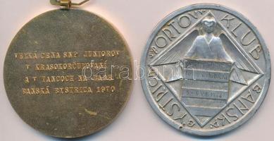 Szlovákia 1944. "Besztercebányai Sport Klub - 1944. VIII. 5-6. Tenisz Kiállítás" ezüstözöt...