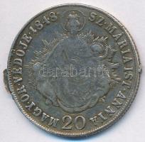 1848KB 20kr Ag "V. Ferdinánd" T:2- fny., ph