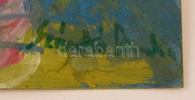 Szántó jelzéssel: Szirmok. Tempera, karton, 49×69 cm