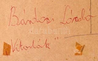 cca 1974 Bárdosi László: Vitorlák, feliratozott vintage fotóművészeti alkotás, kasírozott, 38x30 cm