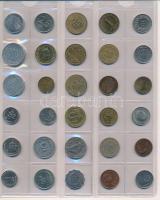 Vegyes 265db-os pénzérme világgyűjtemény, rendszerezetlenül, négygyűrűs NUMIS berakóban T:vegyes