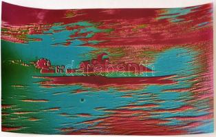 cca 1980 Gyuris Ferenc: Papucsos, feliratozott vintage fotóművészeti alkotás, 25,5x39 cm