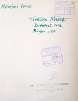 cca 1981 Tinkóczy József: Művészi torna, feliratozott vintage fotóművészeti alkotás, 39x30 cm