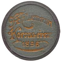 1896KB 1K Ag "Millenium" jó állapotban lévő eredeti zöld "Milleniumi Koronaérem - 1896" díszdobozban! T:2 patina