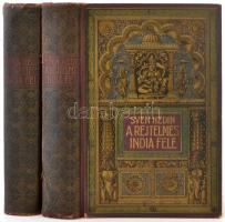 Sven Hedin: A rejtelmes India. I-II. Sven Hedin utazása Perzsia sivatagjain keresztül. Fordította és bevezetéssel ellátta Zigány Árpád. Budapest, é.n. [1912],Magyar kereskedelmi Közlöny. Sok fényképpel, rajzzal illusztrált kiadvány. Kiadói dombornyomott, gazdagon díszített, egészvászon kötés. A borítója kopottas, a gerince és a kötése sérült. Az I. kötetből a védőlap és az előzéklap kijár.