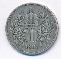 Ausztria 1897. 1K Ag "Ferenc József" T:2,2- kis patina
Austria 1897. 1 Corona "Franz...