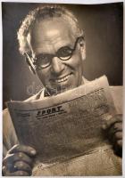 1942 Gisser Gyula: Jó hír, jelzés nélküli vintage fotóművészeti alkotás a szerző hagyatékából, 38x27 cm