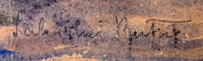 Galánthai jelzéssel: Utca részlet, akvarell, papír kartonra kasírozva, 29x20cm