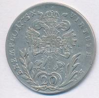 Ausztria 1775F/VC-S 20kr Ag "II. József" (6,43g) T:2,2- 
Austria 1775F/VC-S 20 Kreuzer Ag...