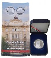 2012. 3000Ft "Popovics Sándor" Ag dísztokban, tájékoztatóval T:PP