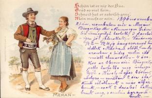 1896 Meran Folk-costumes Litho