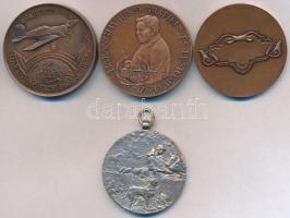 4db klf emlékérem, közte Bozó Gyula (1913-2004) 1991. "60 éves a magyar óceánrepülés Endresz Gy...