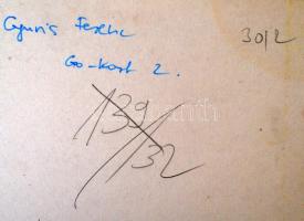 cca 1975 Gyuris Ferenc: Go-kart, feliratozott vintage fotóművészeti alkotás, kasírozva, felületén sé...