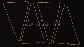 Ezüst(Ag) nyaklánc, 4 db, jelzett, h: 60 cm, nettó: 20 g