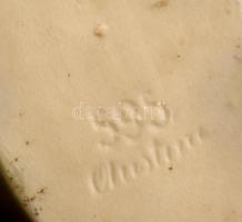 Szenteltvíz tartó, kézzel festett, jelzett, apró lepattanással, m:12 cm