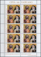 Philip Neri and St. Teresa of Avila mini sheet, Néri Szent Fülöp és Avilai Szent Teréz kisív