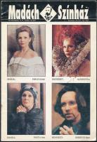 Psota Irén (1929-2016) színésznő portréja, fotó, hátulján feliratozva, 23×16 cm + a Madách Színház t...