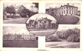 Seregélyes, Hadik kastély, református templom, országzászló, kiadja a Hangya szövetkezet