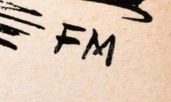 Frans Masereel (1889-1972): Gyötrelem. Fametszet, papír, jelzett a dúcon, 34x24 cm