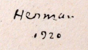 Herman Lipót (1884-1972): Vázlatok. Ofszet, papír, jelzett, szakadással, 16x18 cm