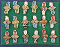 Szovjetunió 1980. 18db klf "Moszkvai Olimpia" sportágakat ábrázoló fém jelvény T:1-,2 Soviet Union 1980. 18pcs of diff "Moscow Olympics" badges about sports events C:AU,XF