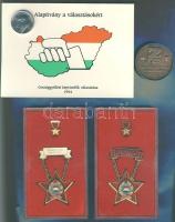Kis tétel: "Szakma ifjú mestere" és Kiváló dolgozó" szocialista kitüntetések + 1985. "Zalaegerszeg" Br emlékplakett T:2 + 1994. "Első választó" emlékérem emléklappal T:1/2