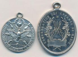 1927. "Prohászka Ottokár" fém medál füllel (25mm) + DN "Szeplőtelenül Fogantatott Sze...