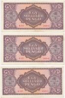 1946. 1.000.000.000P (3x) sorszámkövetők T:III szép papír
Adamo P27