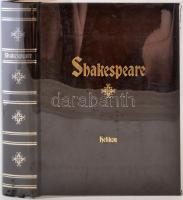 William Shakespeare összes művei. Bp., 1992, Helikon Kiadó. Kiadói műbőr kötés, műanyag védőborítóval, aranyozott lapszélek, gerincén és sarkain sérülésekkel, egyébként jó állapotban.