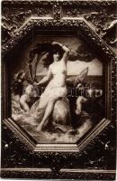 Erotic nude art postcard, Erotikus meztelen művészeti képeslap