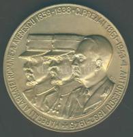 Románia 1991. "Numizmatika-Averscu,Prezan,Antonescu" nagyalakú Br plakett T:1/2
