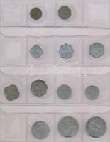 56db-os vegyes külföldi fémpénz gyűjtemény néhány kis ezüstpénzzel gyűrűs albumba rendezve, közte Eg...