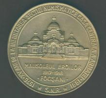Románia 1991. "Numizmatika-Averscu,Prezan,Antonescu" nagyalakú Br plakett T:1/2