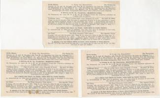 1928. "21. Magyar Királyi Állami Osztálysorsjáték" 2. osztály 1/4 sorsjegy (4x) + 3. osztá...