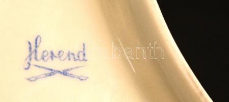 Herendi virágmintás porcelán tartó, kézzel festett, jelzett, hibátlan, m: 9 cm, d: 9 cm