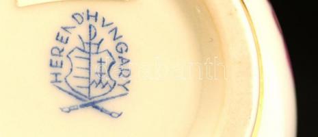 Herendi Eton mintás porcelán bonbonier, kézzel festett, jelzett, hibátlan, m: 6 cm, d: 7,5 cm