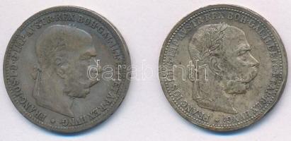 Ausztria 1893-1894. 1K Ag (2x) T:2- ph., patina
Austria 1893-1894. 1 Corona Ag (2x) C:VF edge error...