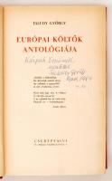 Faludy György: Európai költők antológiája. József Attila emlékének. Első kiadás. Budapest, (1938). C...