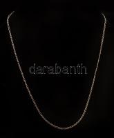 Ezüst(Ag) vékony figaro nyaklánc, jelzett, h: 46,5 cm, nettó: 2,6 g