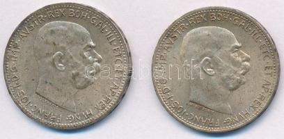 Ausztria 1915-1916. 1K Ag (2x) T:2 patina
Austria 1915-1916. 1 Corona Ag (2x) C:XF patina