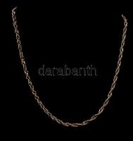 Ezüst(Ag) duplaszemű nyaklánc, jelzett, h: 42,5 cm, nettó: 7,9 g