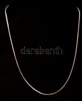 Ezüst(Ag) kígyó nyaklánc, állítható nagysággal, jelzett, h: 45+5 cm, nettó: 6,2 g